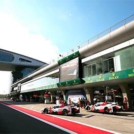 TS050 HYBRID is leaving the pit lane at the Shanghai International Circuit