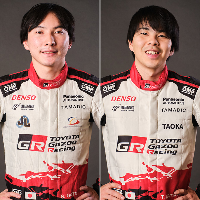 WRC Challenge Program Trained Drivers From left: Takumi Matsushita, Shotaro Goto