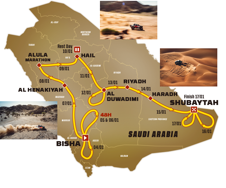 Car Rally Map 2025 | W2RC/DAKAR RALLY | TOYOTA GAZOO Racing