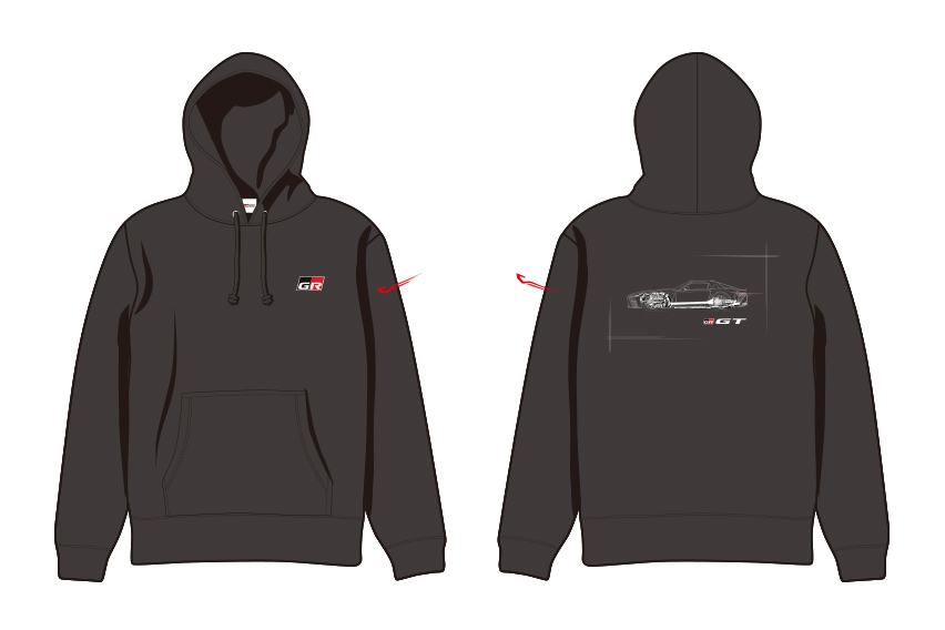 GR GT Pullover Hoodie Side View Design