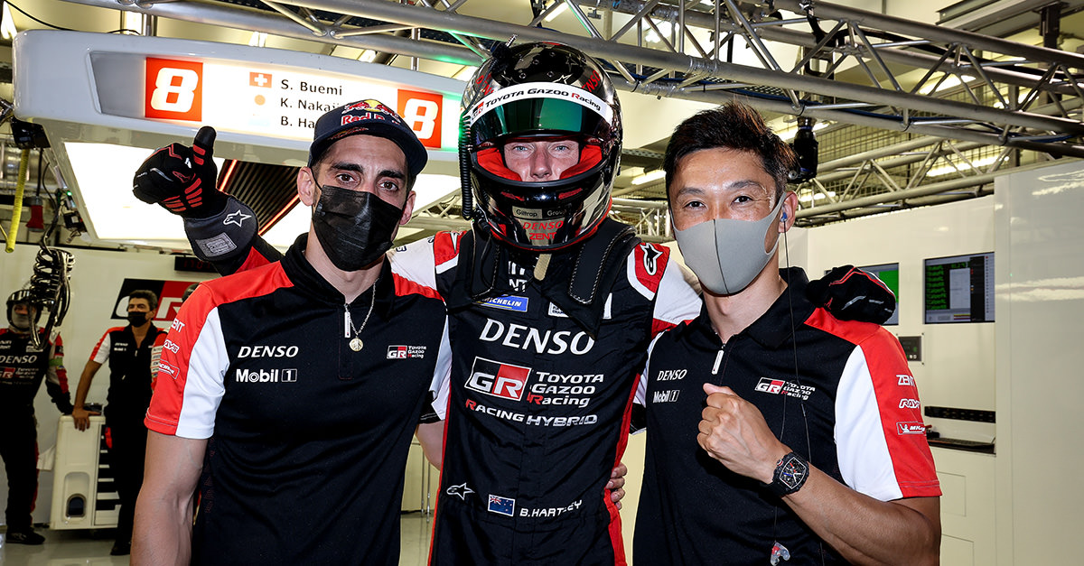 GR010 HYBRID #8(Sébastien Buemi,Brendon Hartley,Kazuki Nakajima) who won the pole position