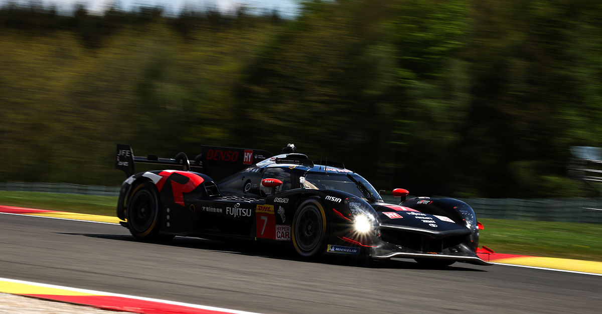 GR010 HYBRID #7 running on the Spa-Francorchamps Circuit (2024)