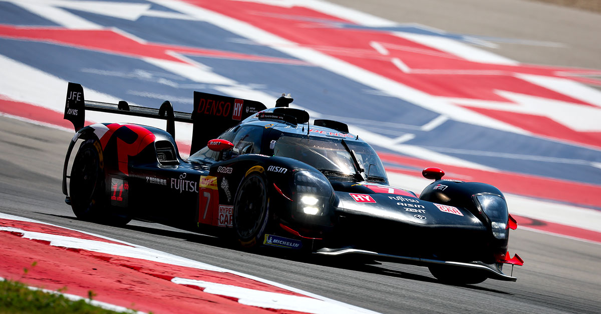 GR010 HYBRID #7 racing at the Circuit of the Americas