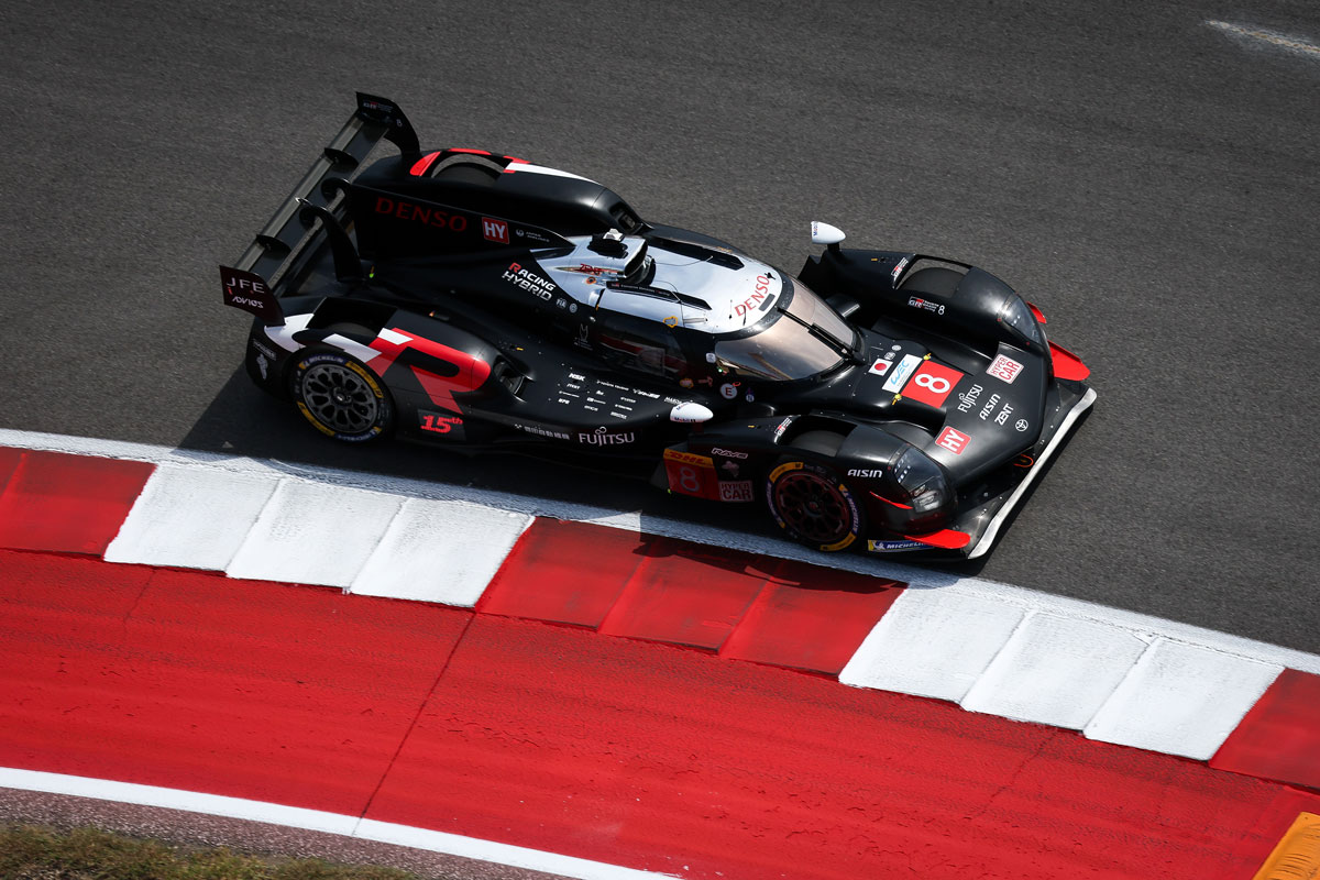 GR010 HYBRID #8 racing at the Circuit of the Americas
