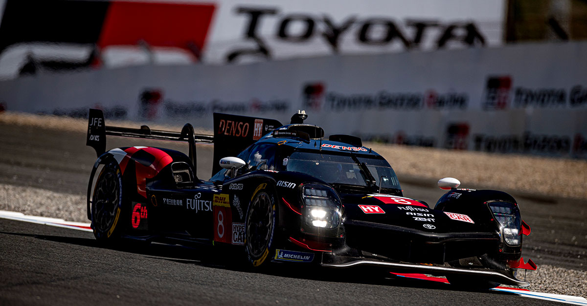 GR010 HYBRID #8 racing at the Fuji Speedway