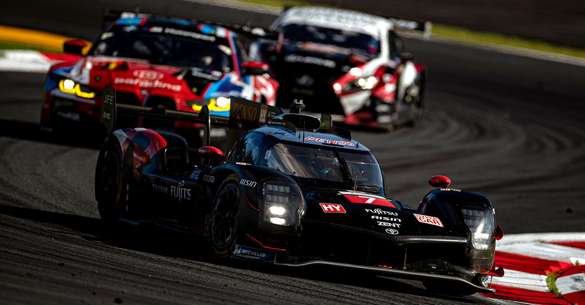 GR010 HYBRID #7 running on the Fuji Speedway (2024)