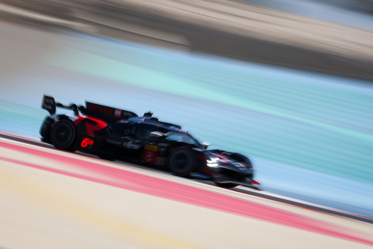 GR010 HYBRID #8 racing at the Bahrain International Circuit