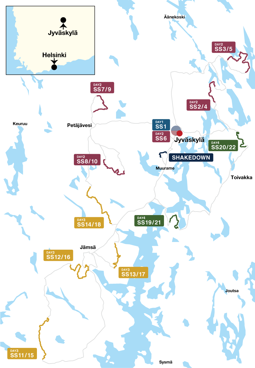 Map Rally Finland 2022