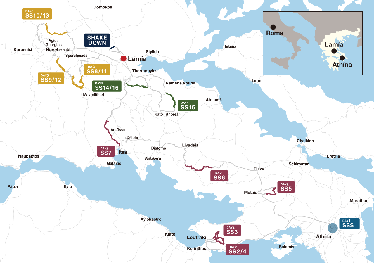 Map Acropolis Rally Greece 2022