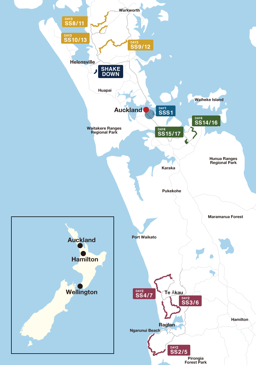 Map Rally New Zealand 2022