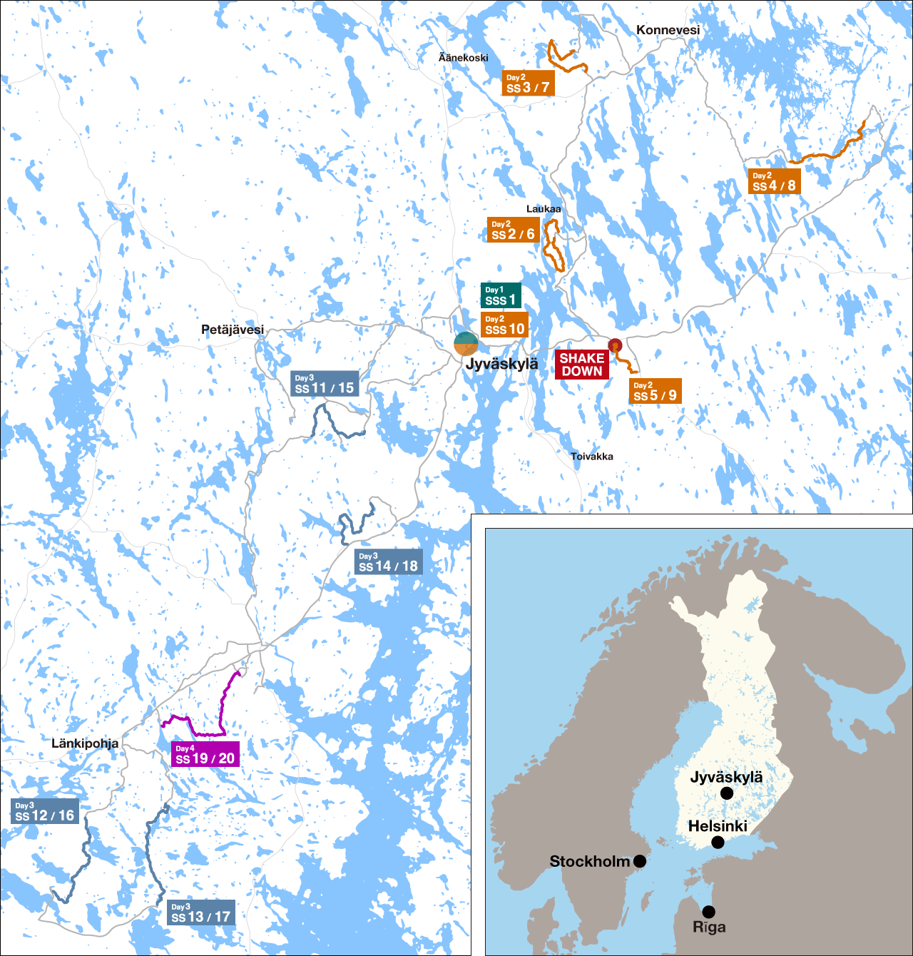 Map Rally Finland 2025
