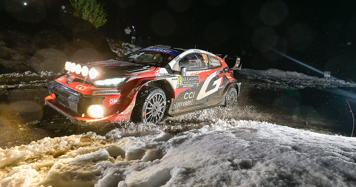 モンテカルロ競技2日目はソルベルグが首位の座を守り エバンスが総合2位に、オジエが総合3位につける