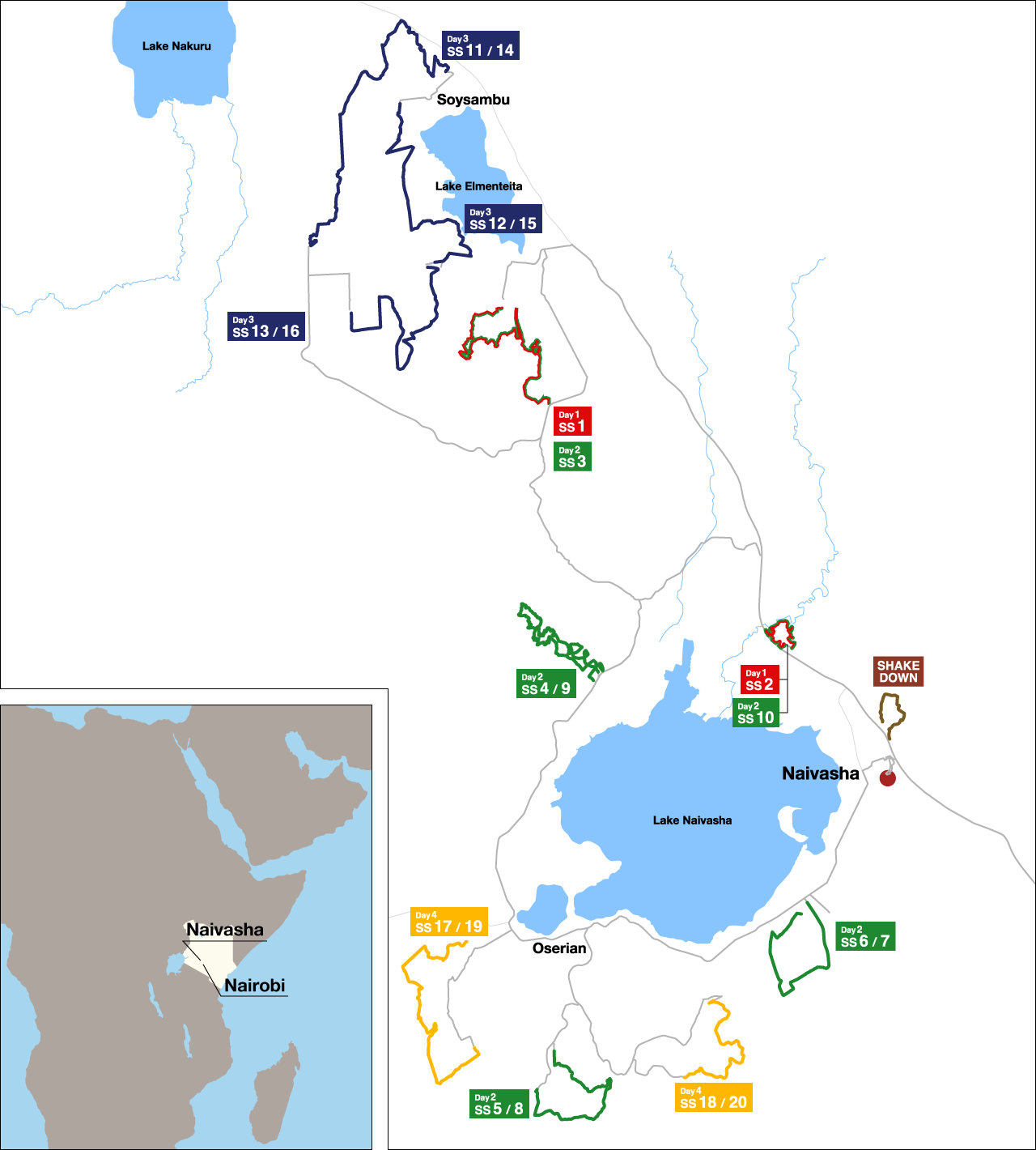 Map Safari Rally Kenya 2026