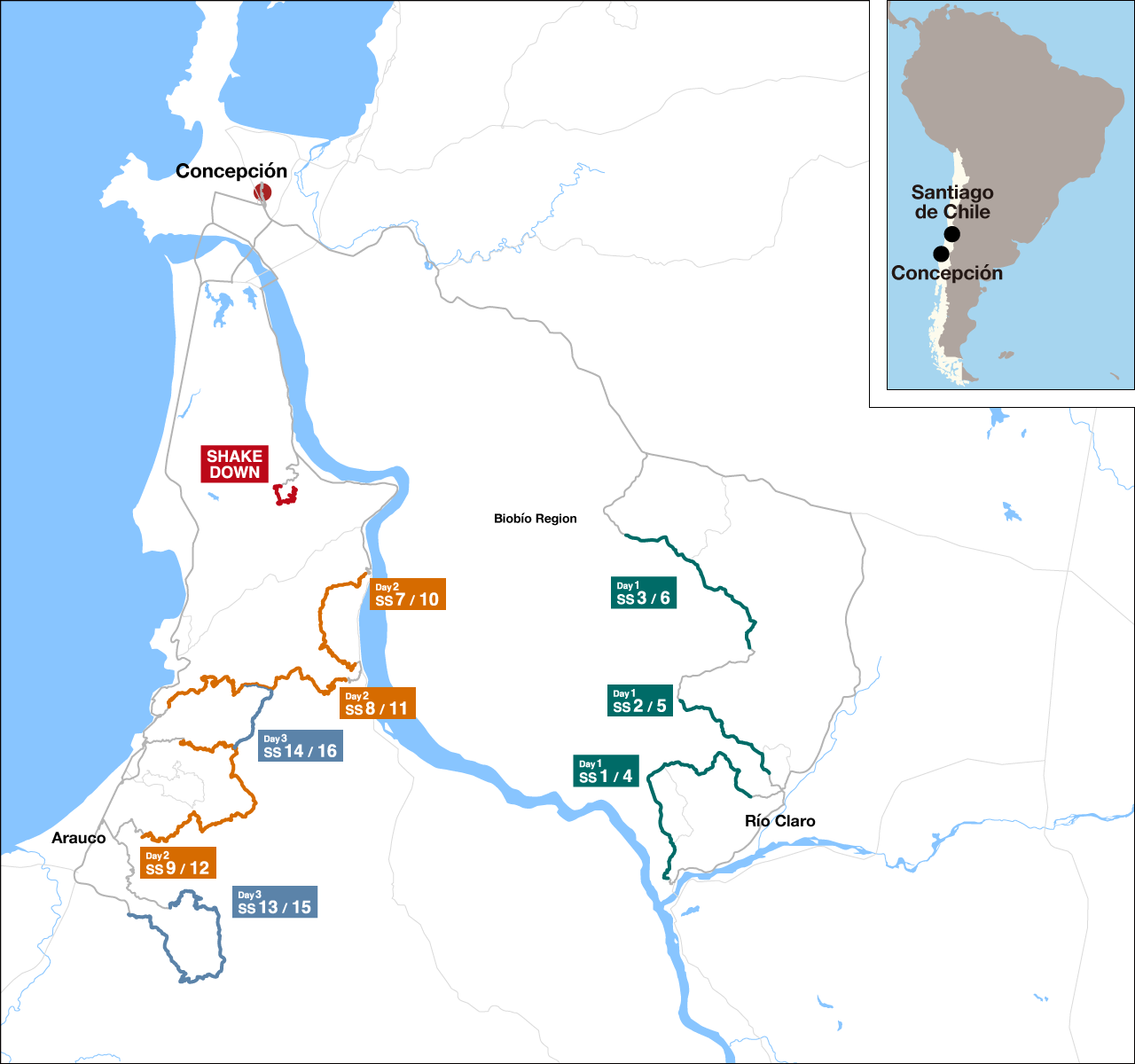 Map Rally Chile 2026