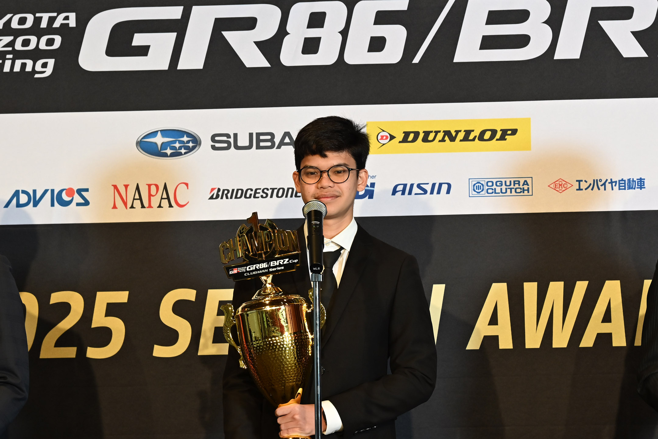 クラブマンシリーズシリーズチャンピオンに輝いたナキブ選手