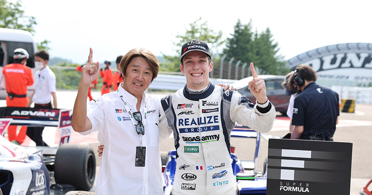 専用　スーパーフォーミュラ　サイン入　ヘルメットバイザー 山下、サッシャ選手 その42-サッシャ・フェネストラズ選手初優勝！ ～スーパーフォーミュラ