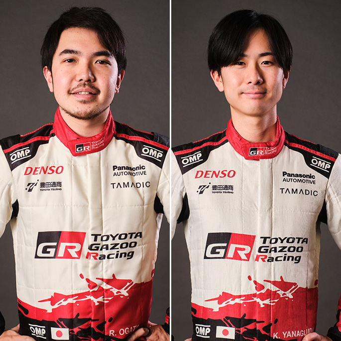 WRCチャレンジプログラム育成ドライバー 左から尾形莉欧、柳杭田貫太