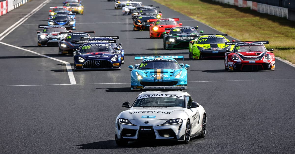 昨年岡山国際サーキットにてセーフティーカーとしての役目を果たしたスープラ