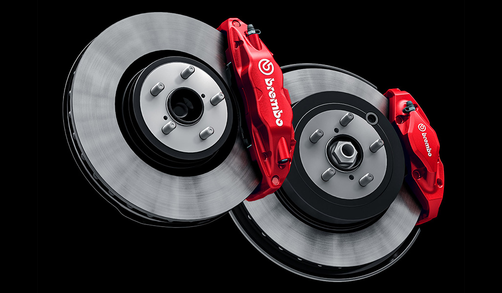 brembo製ベンチレーテッドディスクブレーキ