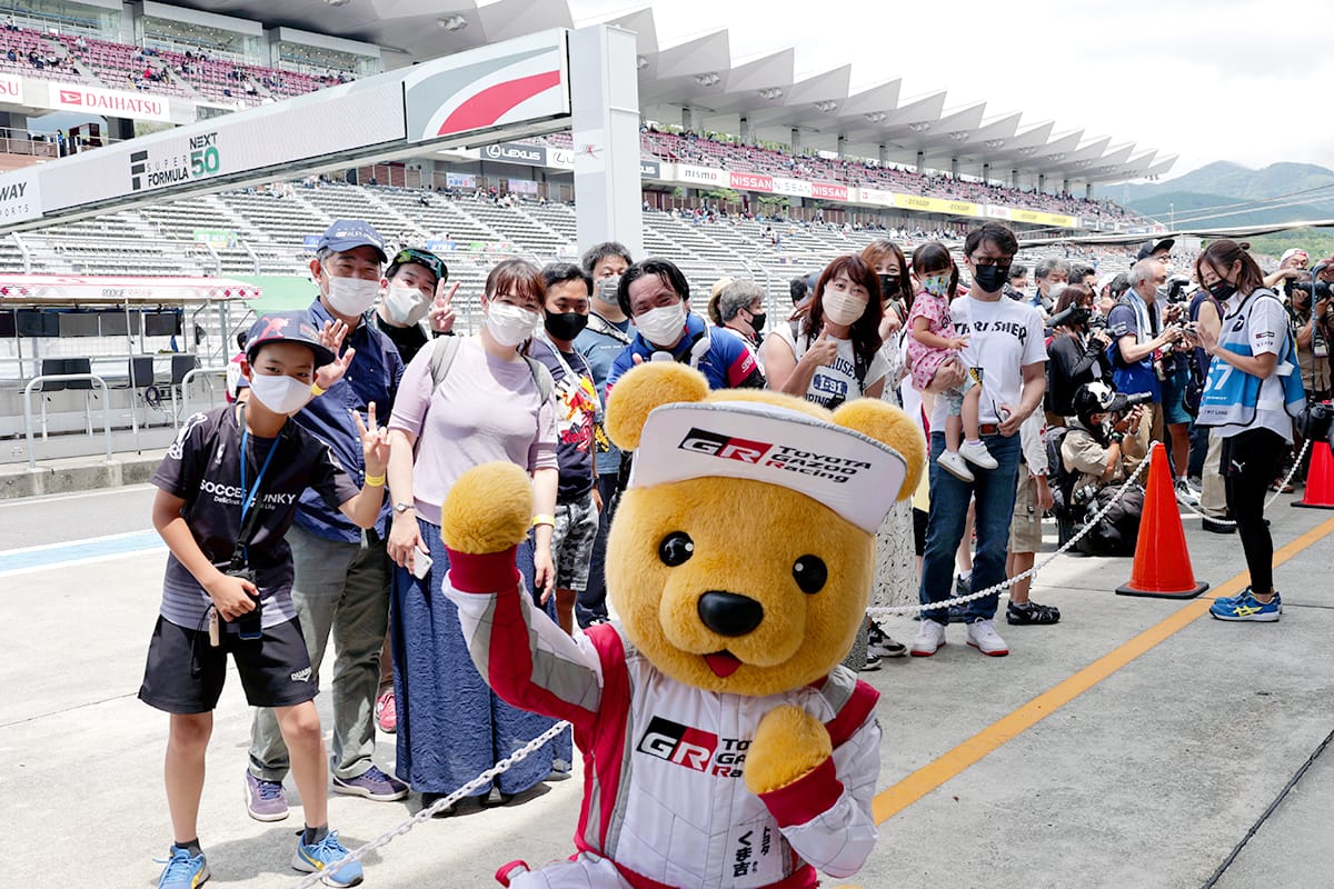 久しぶりにトヨタくま吉がサーキットに登場