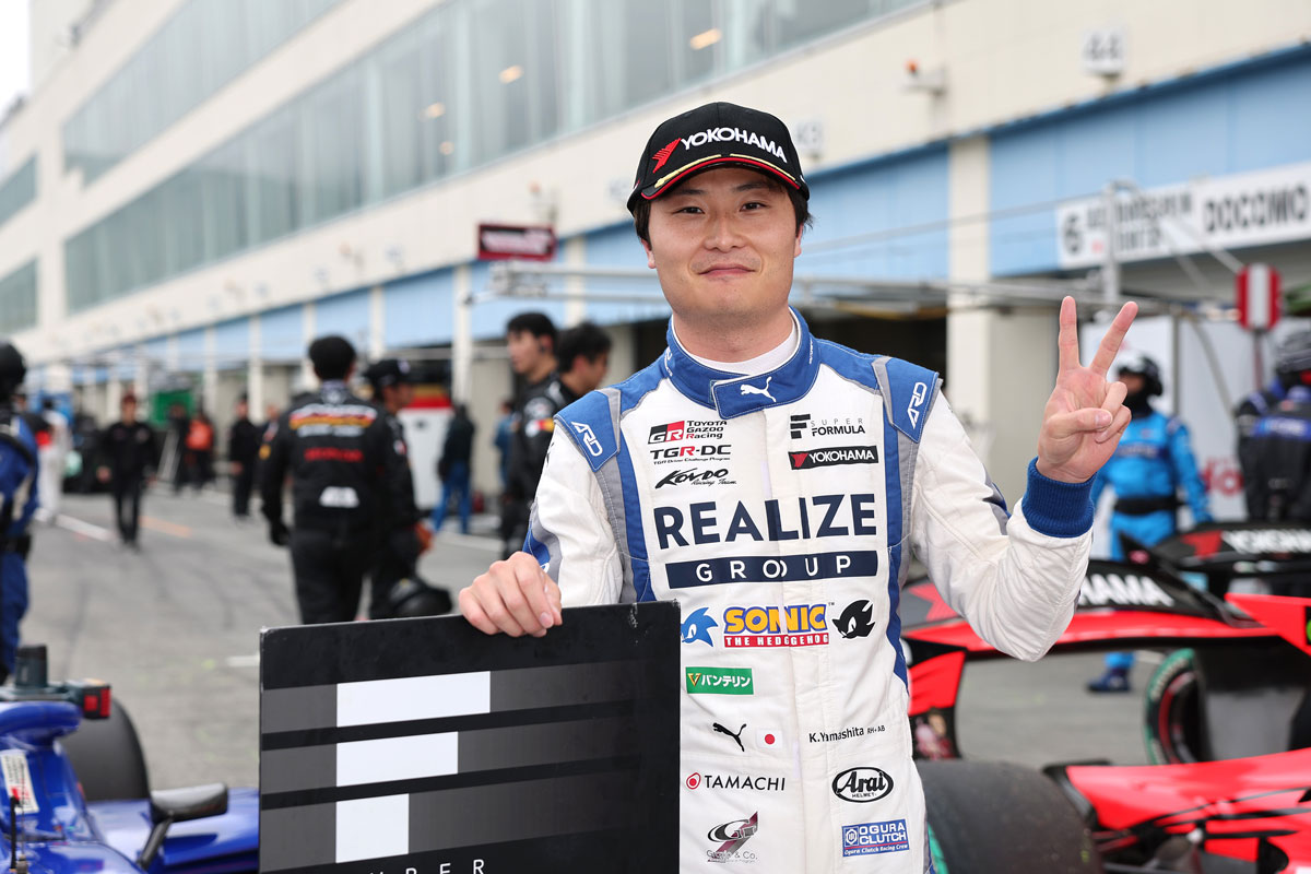 予選で最前列2番手グリッドを獲得した山下健太（KONDO RACING）