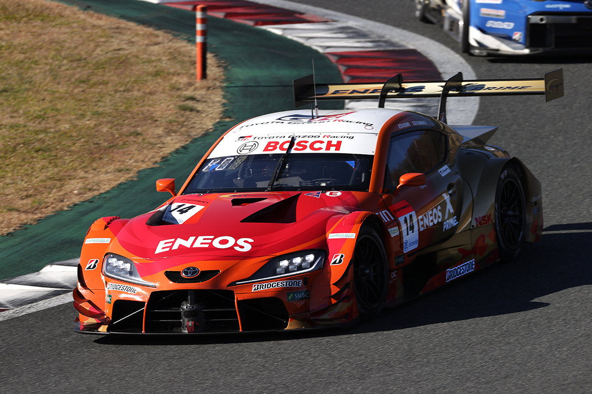 3位表彰台を獲得した大嶋 和也/山下 健太組 ENEOS X PRIME GR Supra 14号車