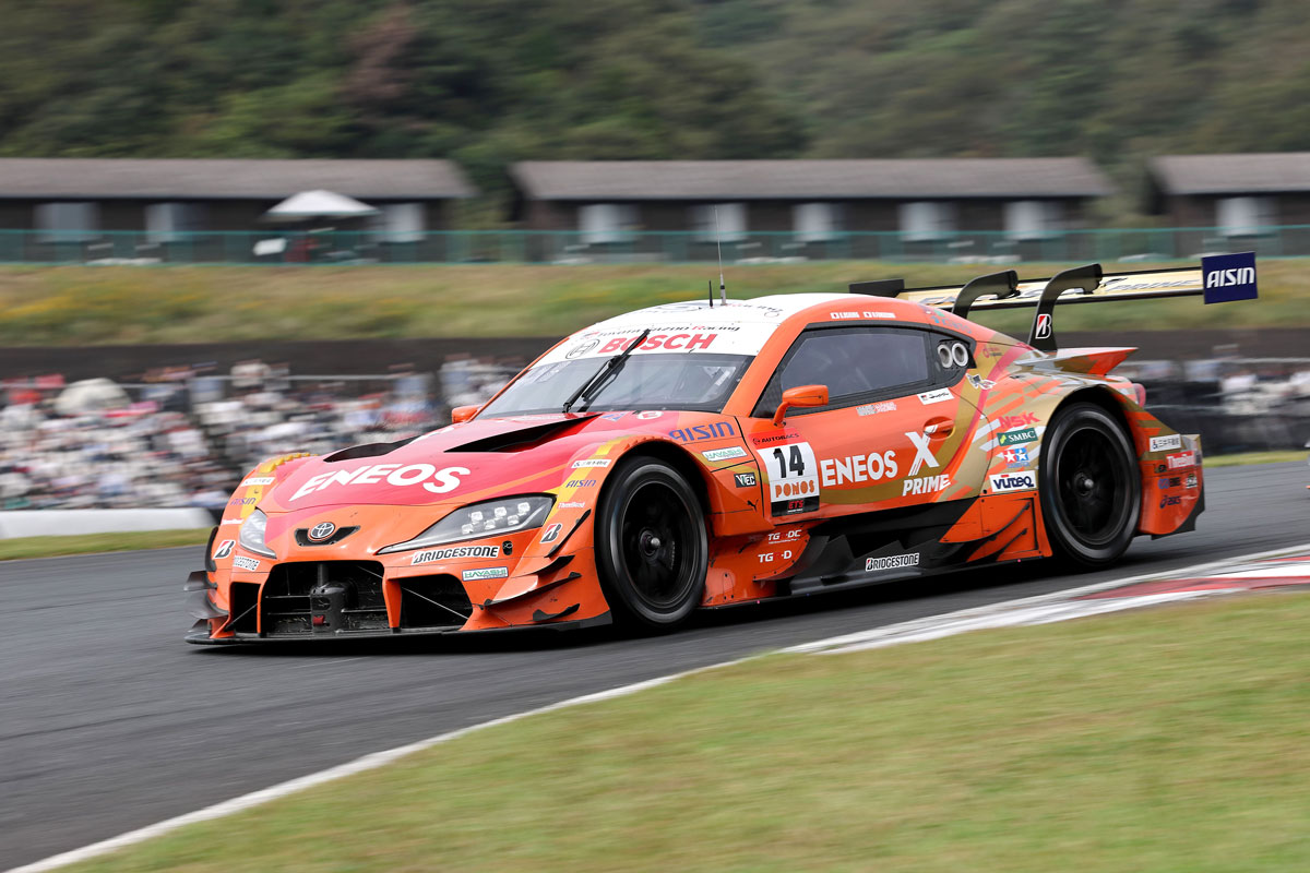 9位でフィニッシュしポイントを獲得した大嶋和也/福住仁嶺組 ENEOS X PRIME GR Supra 14号車