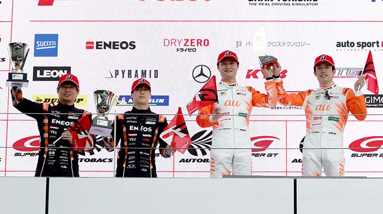 坪井／山下組GRスープラが開幕2連勝 福住／大嶋組が2位でGRスープラは2戦連続1-2フィニッシュ GT300クラスでは小高／小山／ブルツ組が3位で連続表彰台