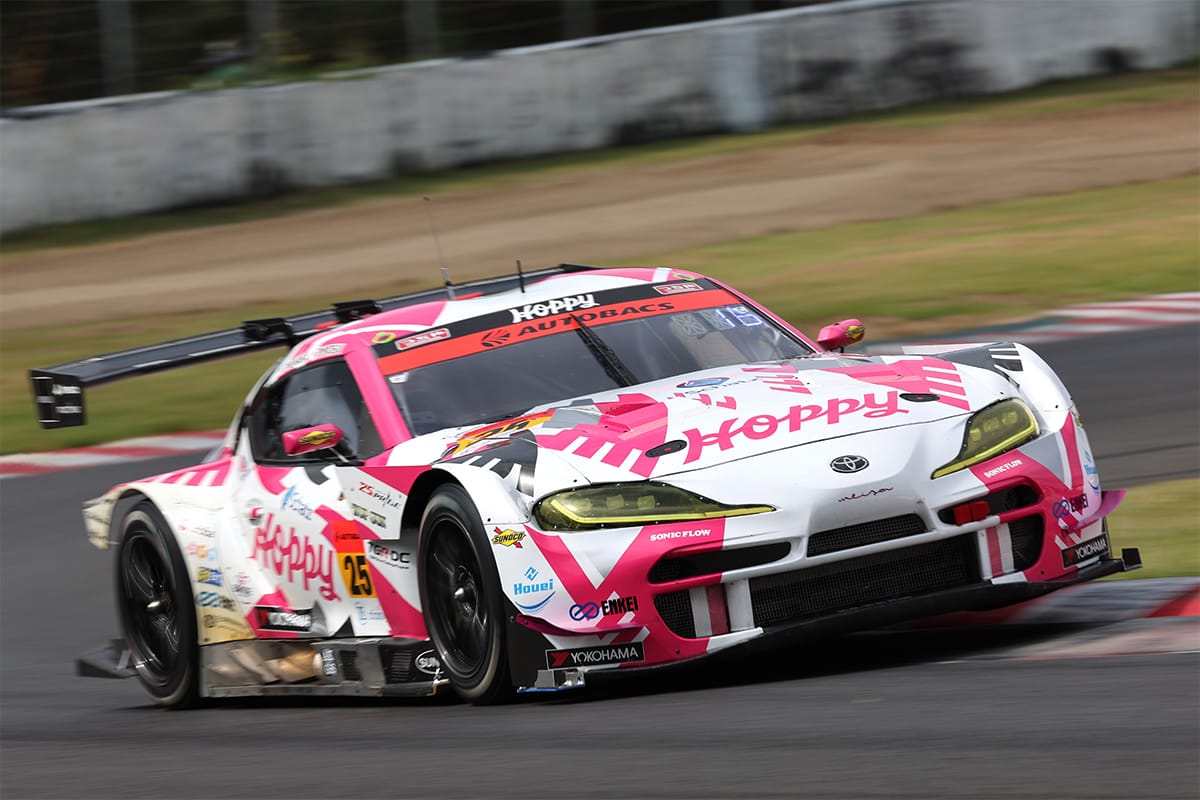 6番手グリッドを獲得したHOPPY Schatz GR Supra 25号車（松井 孝允／野中 誠太）