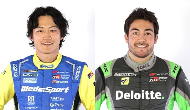 ドライバートークショーに参加する国本 雄資選手／笹原 右京選手