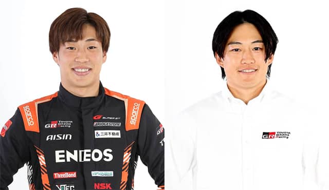 ドライバートークショーに参加する山下 健太選手／大嶋 和也選手
