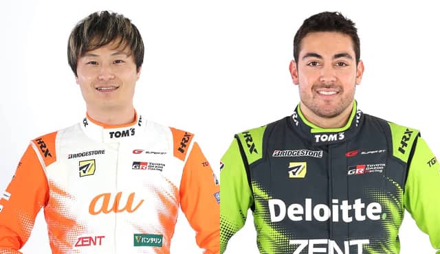 ドライバートークショーに参加する山下 健太選手／ジュリアーノ・アレジ選手