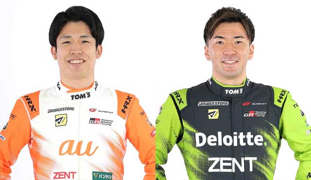 ドライバートークショーに参加する坪井 翔選手／笹原 右京選手