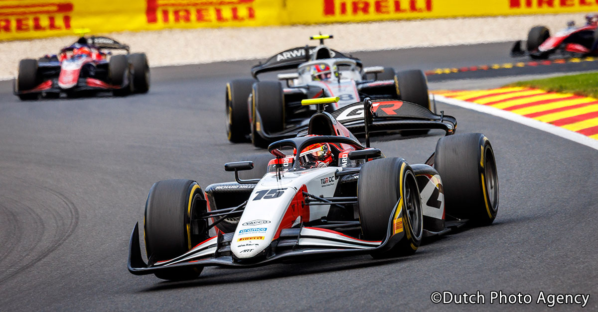 スパ・フランコルシャン・サーキットで開催された2025年FIA-F2の第9戦で初表彰台を獲得したART Grand Prixの宮田莉朋