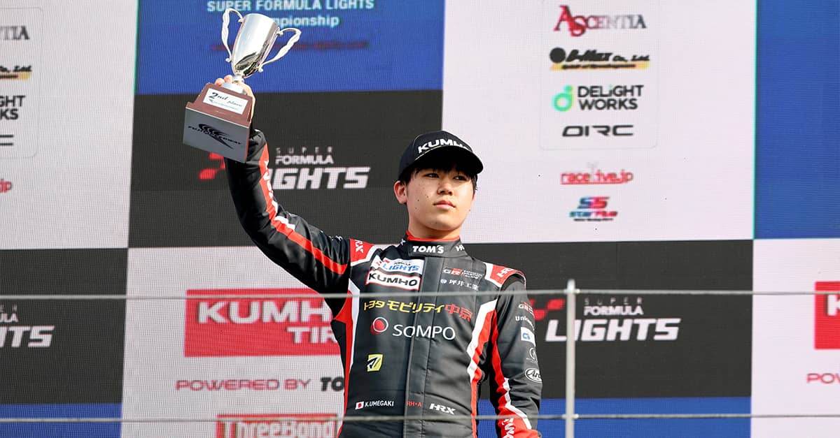 TGR-DCドライバーの梅垣がデビュー戦で3戦連続表彰台獲得