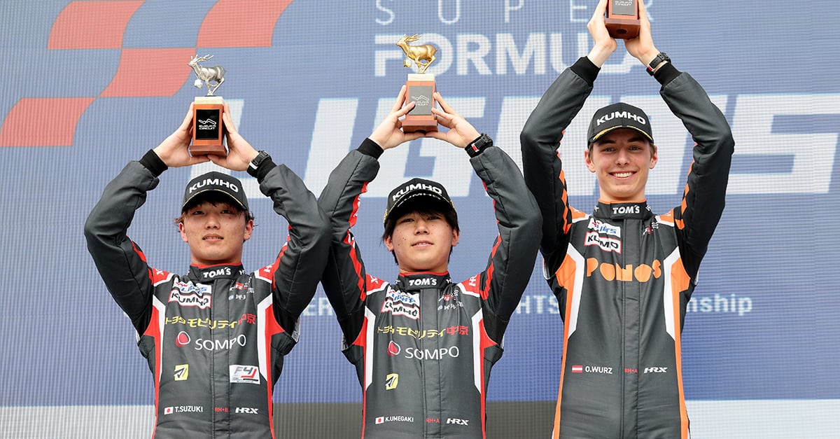 TGR-DCドライバーの梅垣が3戦連続ポール・トゥ・ウィンの完全勝利
鈴木が第8戦2位、第9戦3位、ブルツが第8戦3位初表彰台