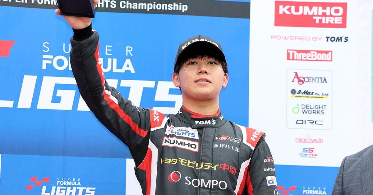 2026年全日本スーパーフォーミュラ・ライツ選手権 第6大会（第16，17，18戦）もてぎ TGR-DCドライバーの梅垣清が第17戦で3位表彰台 梅垣と鈴木斗輝哉は今シーズン3勝を挙げてランキング3、4位