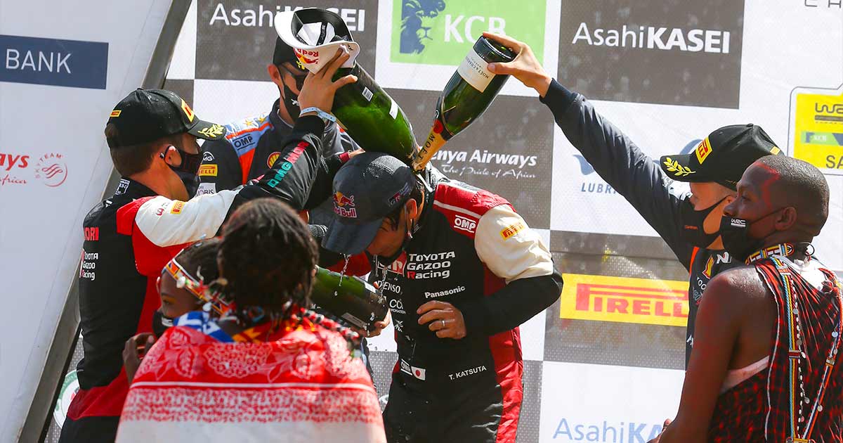 モータースポーツジャーナリスト古賀敬介のWRCな日々 WRC初ポディウム登壇も心からは満足できず、勝田がサファリで実感したオジエの「巧さ」