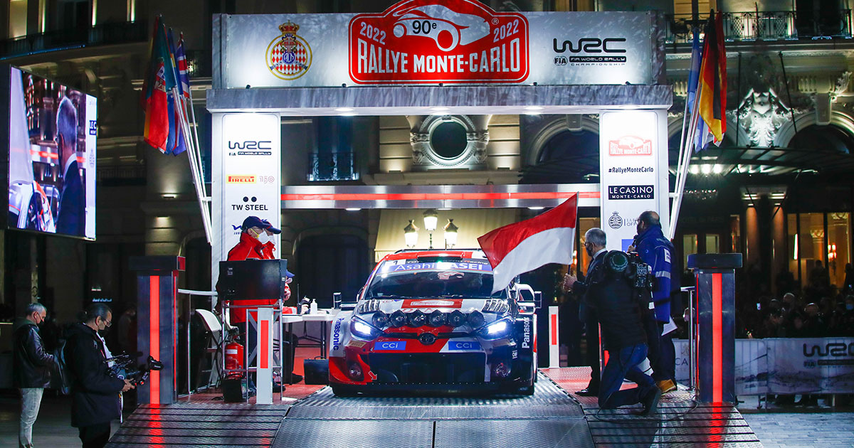 2022年WRC開幕戦ラリー・モンテカルロがスタート GR YARIS Rally1のオジエが2本のベストタイムで首位に立つ