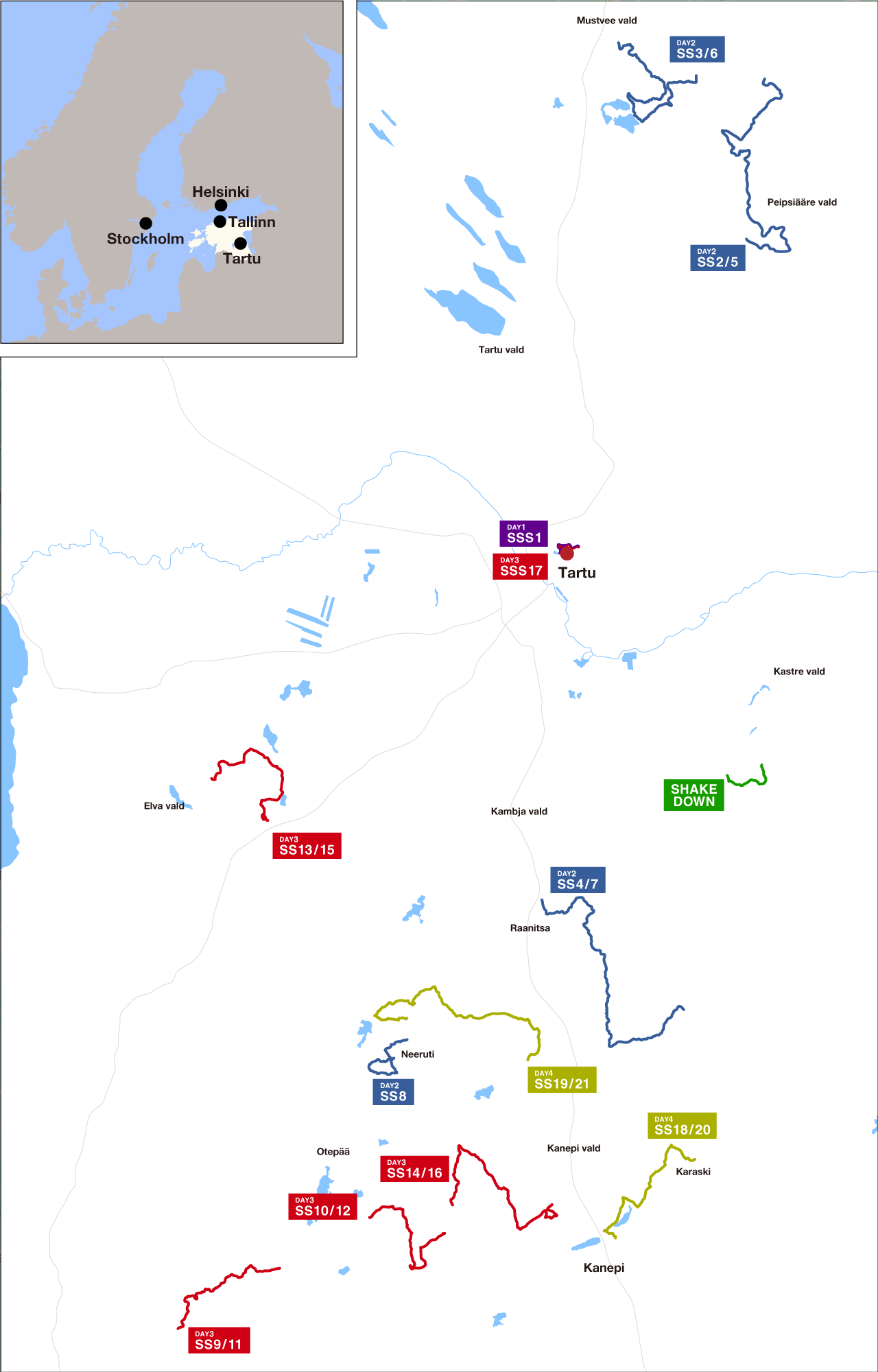 2023年ラリー・エストニア　Map