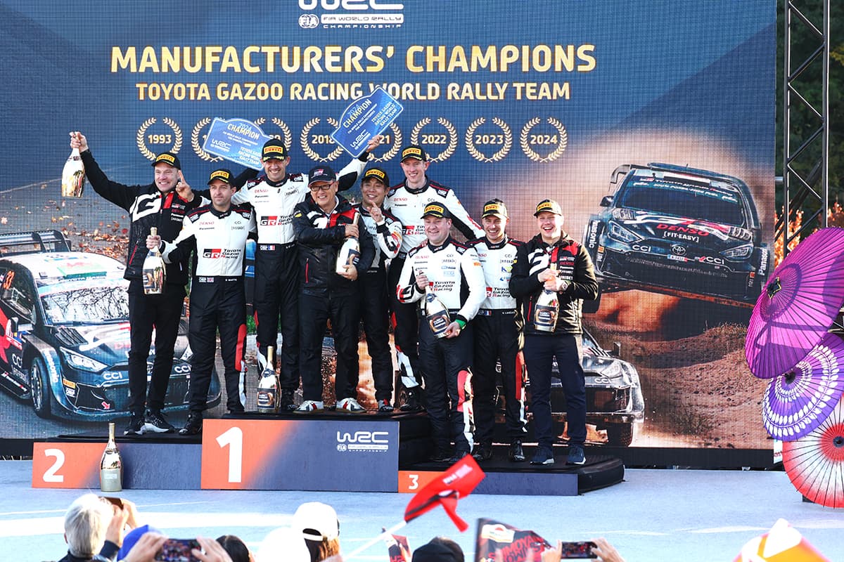 最終戦・最終ステージでの逆転でマニュファクチャラーズタイトルを獲得したTOYOTA GAZOO Racing World Rally Team