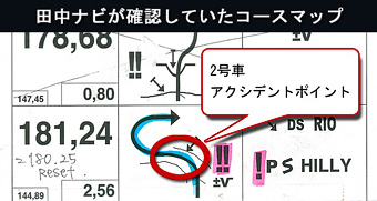 田中ナビが確認していたコースマップ