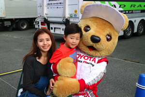 トヨタ くま吉 赤pumaTの親子と@ スーパーフォーミュラ 2015年 第5戦 オートポリス