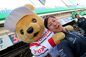 トヨタ くま吉 石浦選手と@ スーパーフォーミュラ 2015年 第6戦 SUGO