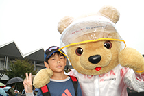 トヨタ くま吉 adidasTシャツの少年と@ WEC 2015年 第6戦 富士6時間レース