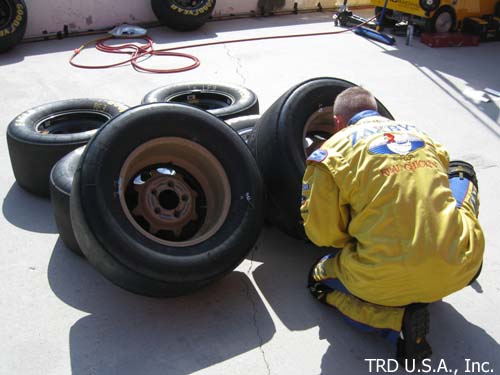 working with tire