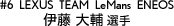 #6 LEXUS TEAM LeMans ENEOS 伊藤大輔選手