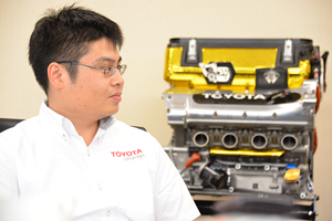 TRDでSUPER GT用のエンジンを担当してきた宮島直希