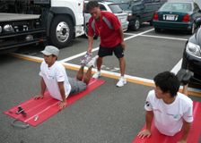 選手の疲れが残らないようにと、レース後などもフィジカルコンディションに気を遣ってくれます