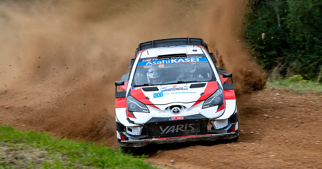 Katsuta impresses with his speed in the Toyota Yaris WRC